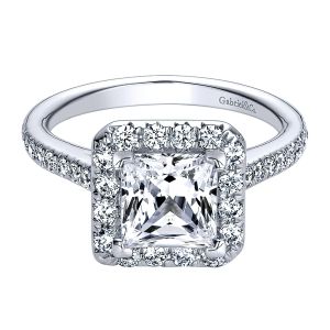 Gabriel - Patience 14 Karat Princess Cut Halo Engagement Ring ER9383W44JJ