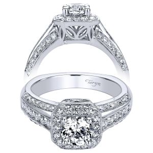 Taryn 14k White Gold Round Halo Engagement Ring TE9388W44JJ 