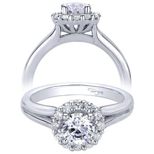 Taryn 14k White Gold Round Halo Engagement Ring TE9391W44JJ