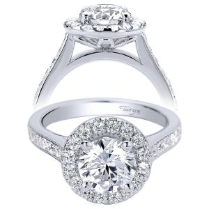Taryn 14k White Gold Round Halo Engagement Ring TE9397W44JJ 