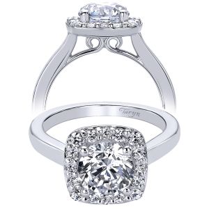 Taryn 14k White Gold Round Halo Engagement Ring TE9416W44JJ 