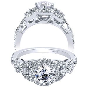 Taryn 14k White Gold Round Halo Engagement Ring TE9442W44JJ 