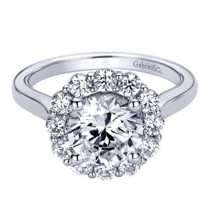 Gabriel - Althea 14 Karat Round Halo Engagement Ring ER9452W44JJ