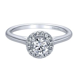 Gabriel - Stacy 14 Karat Round Halo Engagement Ring ER9515W44JJ