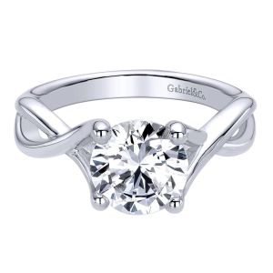 Gabriel 14 Karat Round Solitaire Engagement Ring ER9555W4JJJ