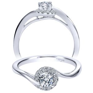 Taryn 14k White Gold Round Halo Engagement Ring TE97715W44JJ 