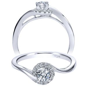 Taryn 14k White Gold Round Halo Engagement Ring TE97715W44JJ