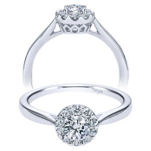 Taryn 14k White Gold Round Halo Engagement Ring TE97762W44JJ 