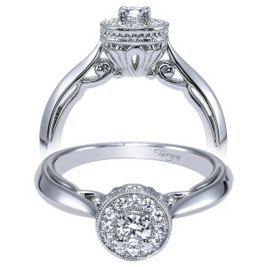 Taryn 14k White Gold Round Halo Engagement Ring TE98425W44JJ 