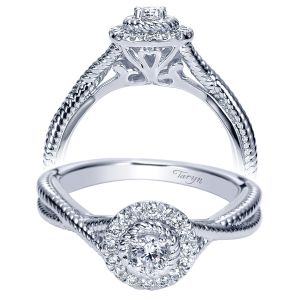 Taryn 14k White Gold Round Halo Engagement Ring TE98441W44JJ 