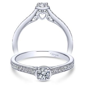 Taryn 14k White Gold Round Straight Engagement Ring TE98518W44JJ 