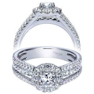 Taryn 14k White Gold Round Halo Engagement Ring TE98535W44JJ 