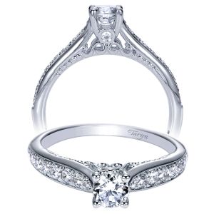 Taryn 14k White Gold Round Straight Engagement Ring TE98553W44JJ