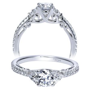 Taryn 14k White Gold Round Straight Engagement Ring TE98675W44JJ 