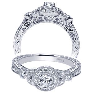 Taryn 14k White Gold Round Halo Engagement Ring TE98711W44JJ 