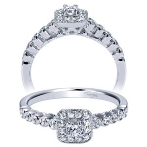 Taryn 14k White Gold Round Halo Engagement Ring TE98725W44JJ 
