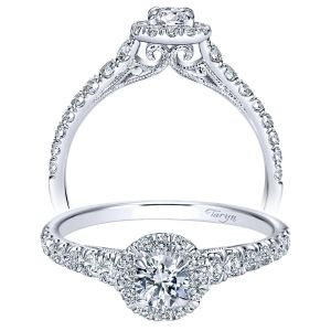 Taryn 14k White Gold Round Halo Engagement Ring TE98863W44JJ 