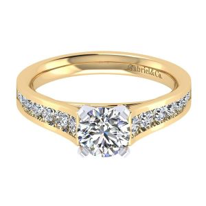 Gabriel 14 Karat Contemporary Engagement Ring ER8224M44JJ