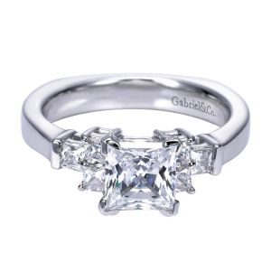 Gabriel 14 Karat Contemporary Engagement Ring ER4096W44JJ