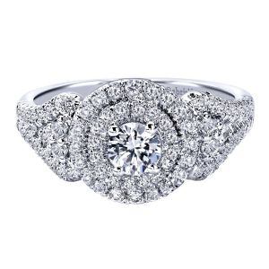 Gabriel 14 Karat Contemporary Engagement Ring ER910145W44JJ