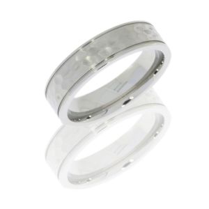Lashbrook 6F2.5W HAMMER-POLISH Titanium Wedding Ring or Band