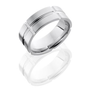 Lashbrook CC8F11V5SEG Cobalt Chrome Wedding Ring or Band