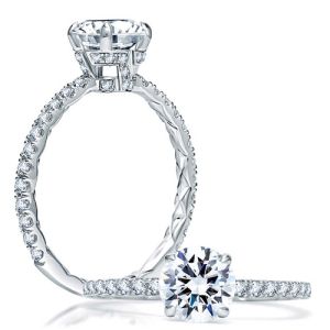 A.JAFFE Platinum Classic Engagement Ring ME1857Q