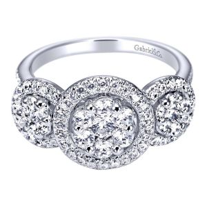 Gabriel 14 Karat Contemporary Engagement Ring ER94318W44JJ