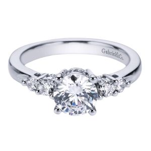 Gabriel 14 Karat Contemporary Engagement Ring ER3691W44JJ