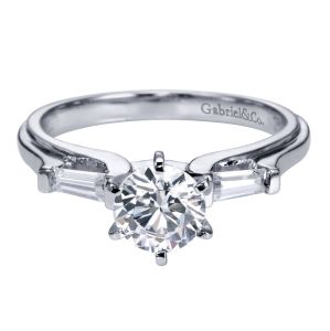 Gabriel Platinum Contemporary Engagement Ring ER3694PT3JJ