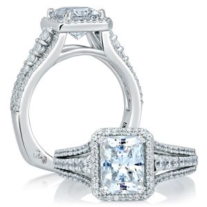 A.JAFFE Platinum Signature Engagement Ring MES568
