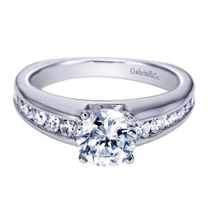 Gabriel 14 Karat Contemporary Engagement Ring ER4183W44JJ