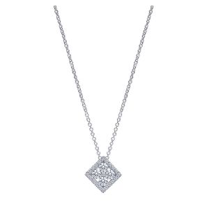 Gabriel Fashion 14 Karat Clustered Diamonds Necklace NK1227W44JJ