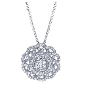 Gabriel Fashion 14 Karat Lusso Diamond Necklace NK3523W44JJ