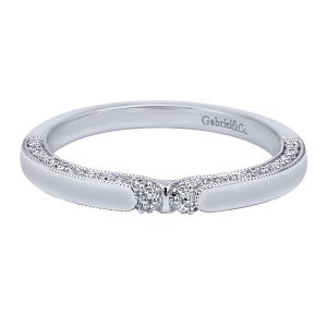 Gabriel 14 Karat Contemporary Wedding Band WB10486W44JJ