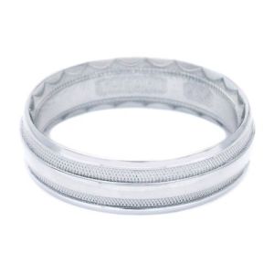 Tacori 766W Platinum Crescent Wedding Band