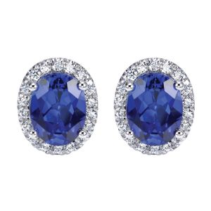 Gabriel Fashion 14 Karat Lusso Color Stud Earrings EG11601W45SA