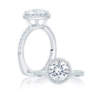 A.JAFFE Platinum Signature Engagement Ring MES638