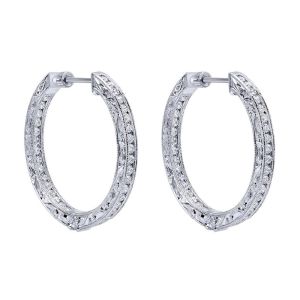 Gabriel Fashion 14 Karat Hoops Classic Earrings EG10481W44JJ
