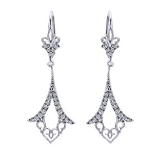 Gabriel Fashion 14 Karat Lace Drop Earrings EG12578W45JJ