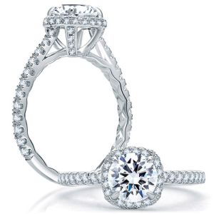 A.JAFFE 18 Karat Classic Engagement Ring ME1860Q
