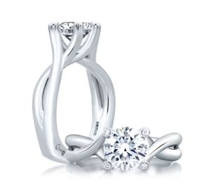 A.JAFFE Platinum Signature Engagement Ring MES463