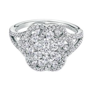 Gabriel Fashion 14 Karat Clustered Diamonds Ladies' Ring LR50030W44JJ
