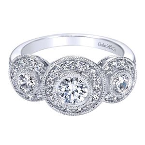 Gabriel 14 Karat Victorian Engagement Ring ER94092W44JJ