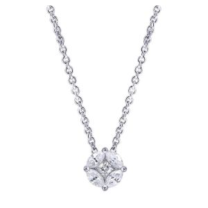 Gabriel Fashion 14 Karat Clustered Diamonds Necklace NK2299W44JJ
