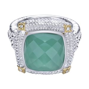 Gabriel Fashion Silver / 18 Karat Two-Tone Roman Ladies' Ring LR5510MY5XG