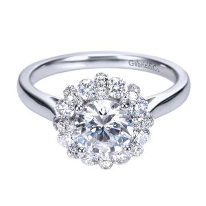 Gabriel 14 Karat Contemporary Engagement Ring ER7944W44JJ