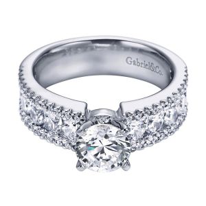 Gabriel 14 Karat Contemporary Engagement Ring ER5262W44JJ