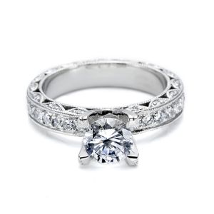 Tacori 18 Karat Crescent Silhouette Engagement Ring HT2229A