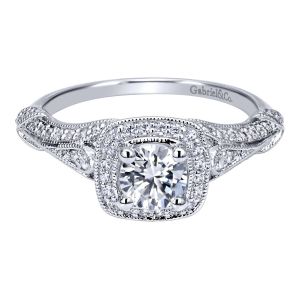 Gabriel 14 Karat Victorian Engagement Ring ER911883R2W44JJ
